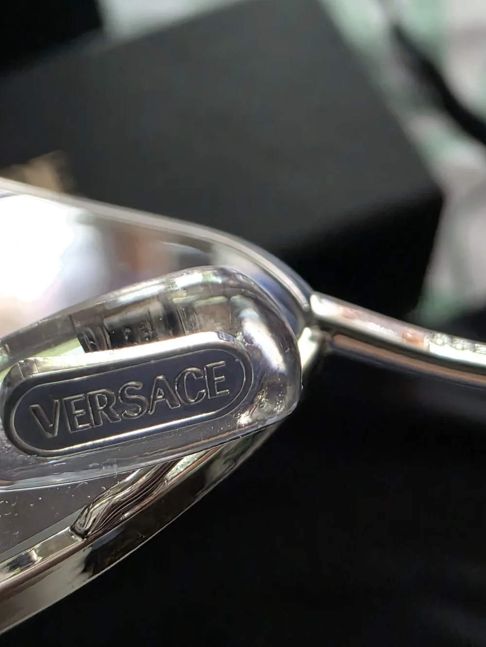 Versace VE1301 1000 Silver Eyeglasses 55-15-140 NWT Italy